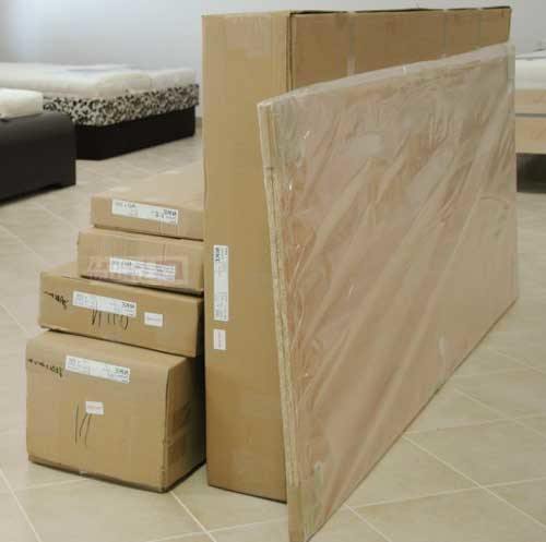 Packed wooden furniture
