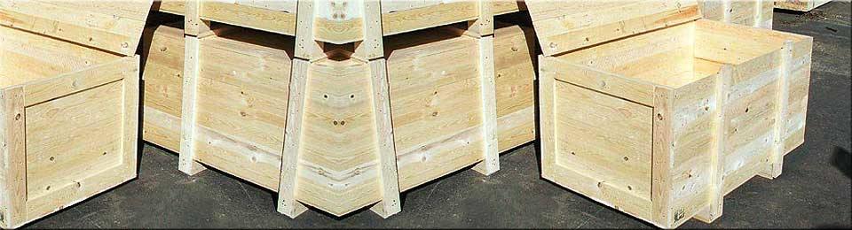 Wooden crates for shipping