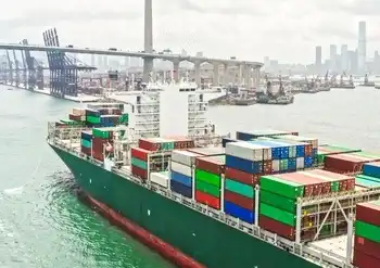 Transporting shipping container