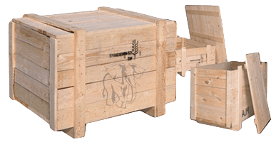 Wooden crates for moving
