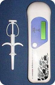 Dog microchip injector, needle and syringe