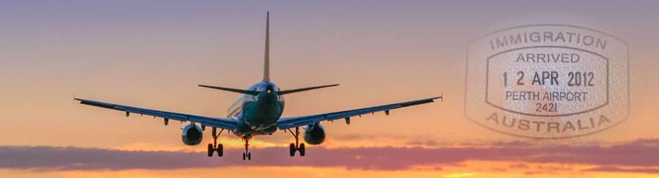 Australian Visa and plane Australian Visa and plane