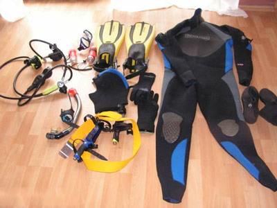 Diving equipment shipping